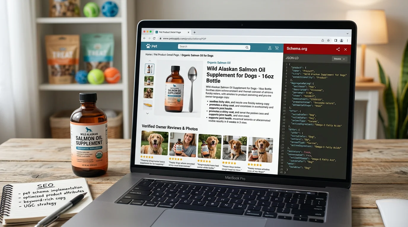 Pet Product Page Optimization: Schema, Copy, and UGC That Convert